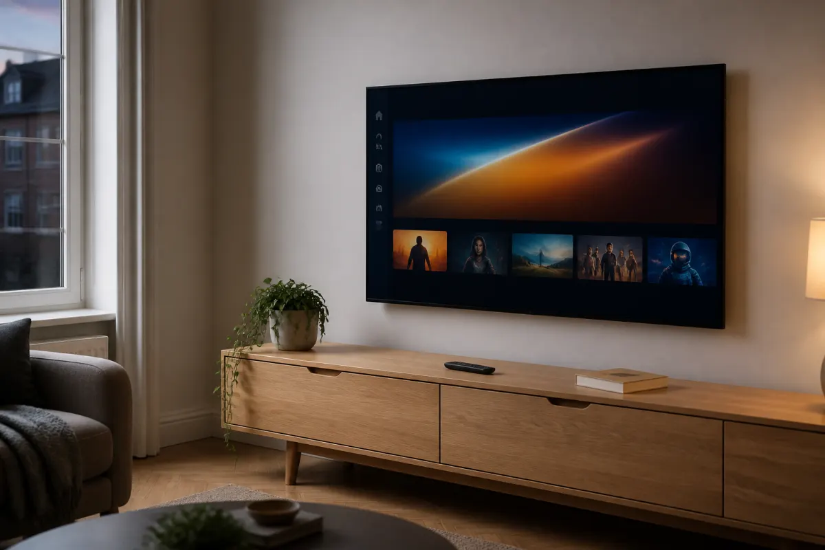 Living room TV ready for IPTV NINJA setup